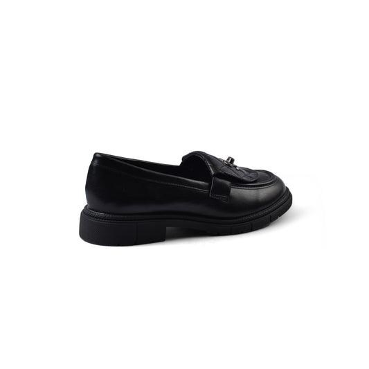 Chanel Interlocking CC Logo Loafers Shoes Woman VI-175 Black