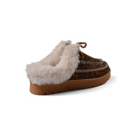 Slipper Double Flat Open Back Loafer Fur Luxury Woman VI-171 Brown&Black
