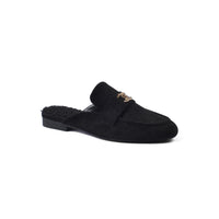 CHANEL Mare Open Back Loafer Suede Luxury Woman TN-163 Black