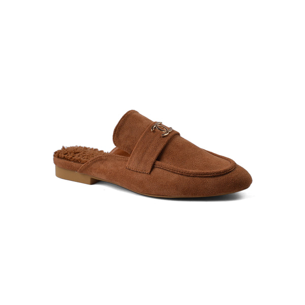 CHANEL Mare Open Back Loafer Suede Luxury Woman TN-163 Camel