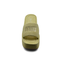 Miu Miu Style Platform Slide Sandals Woman 2015-23 Yellow