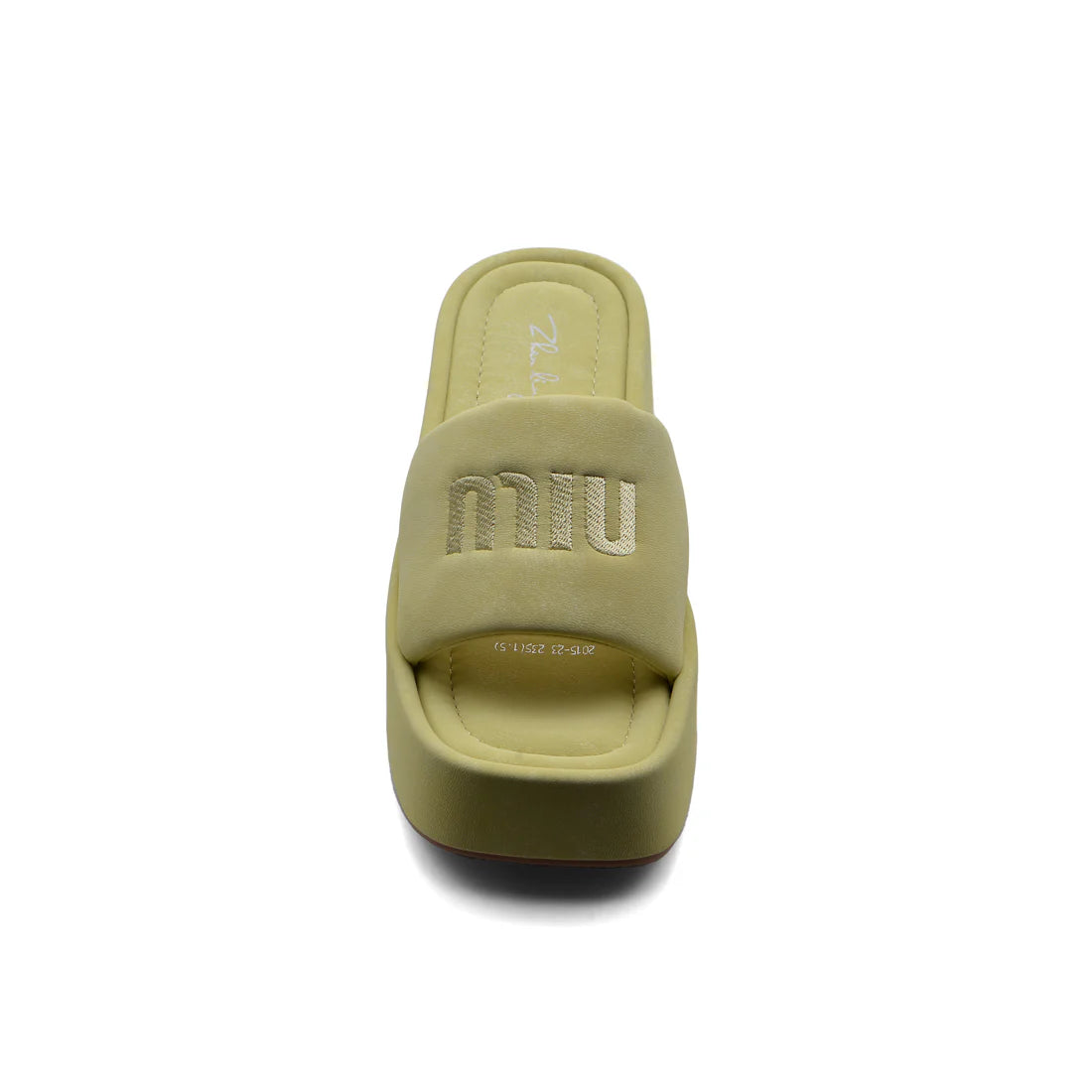 Miu Miu Style Platform Slide Sandals Woman 2015-23 Yellow