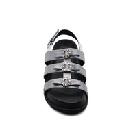 Sandals Chunky Hardware With A Buckle At The Back Woman 2015-22 Silver