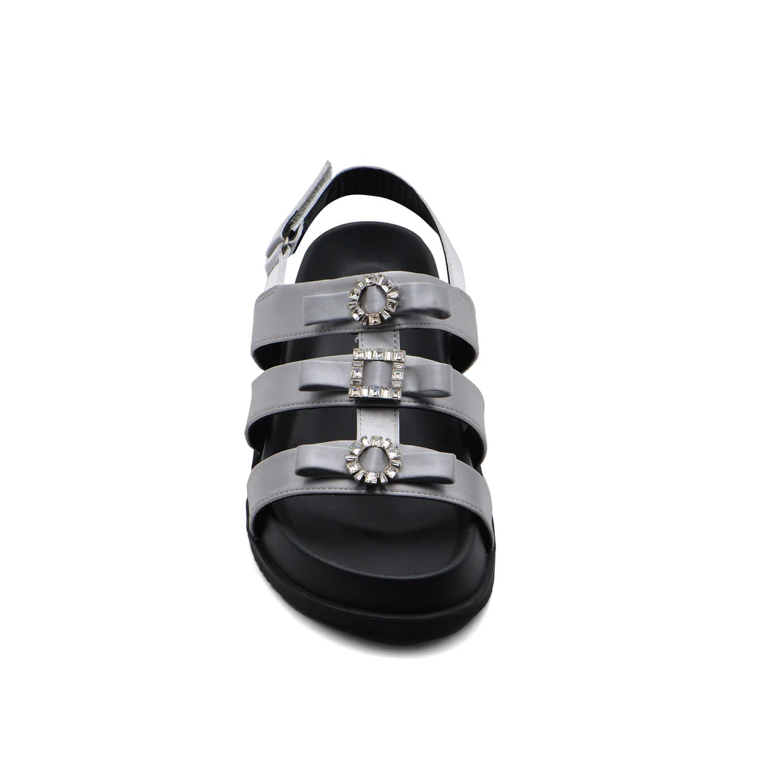 Sandals Chunky Hardware With A Buckle At The Back Woman 2015-22 Silver