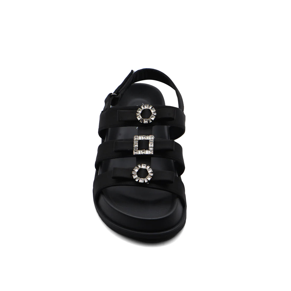 Sandals Chunky Hardware With A Buckle At The Back Woman 2015-22 Black