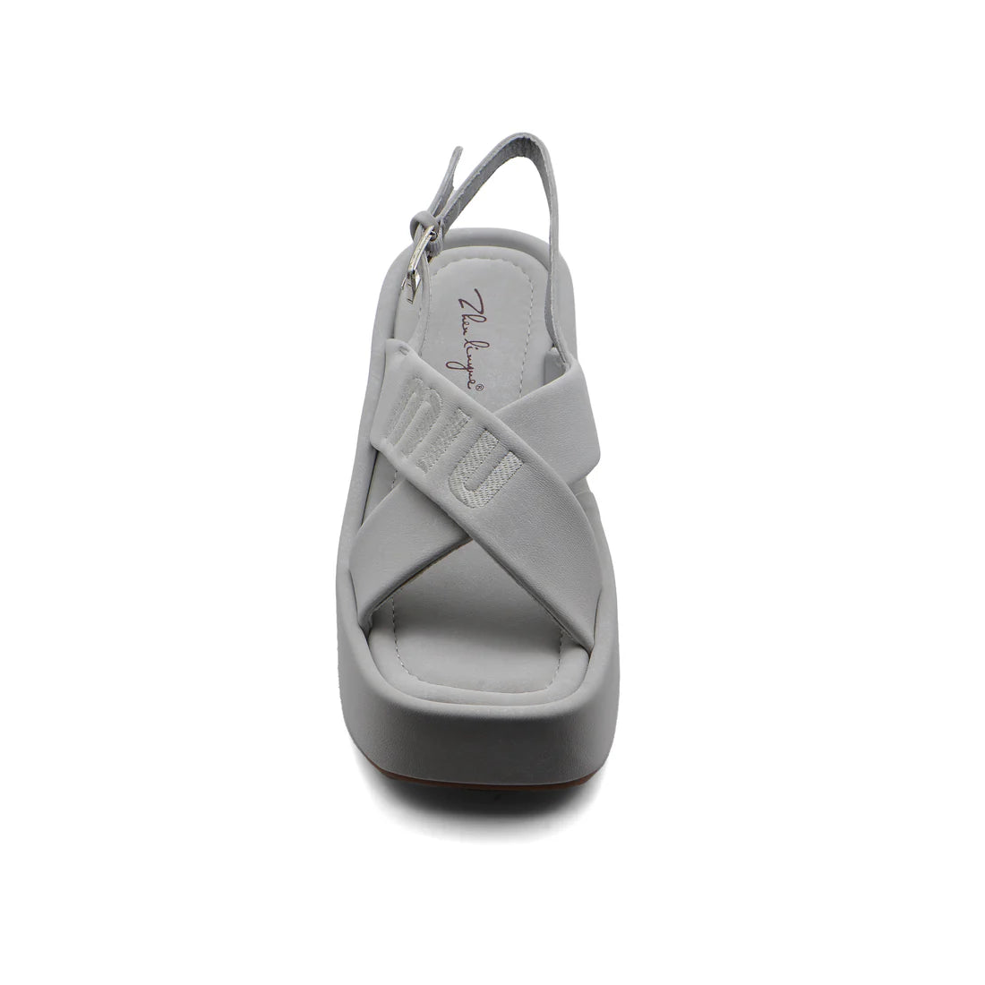 Miu Miu Style Platform Slide Sandals With buckle Woman 2015-20 Gray