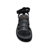 Celine Leather Clea Triomphe Strappy Gladiator Sandals Woman CC-11 Black