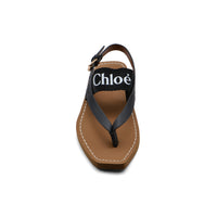 Chloé Woody Canvas & Rubber Thong Sandal Woman CH-2 Black