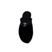 CHANEL Mare Open Back Loafer Suede Luxury Woman TN-163 Black
