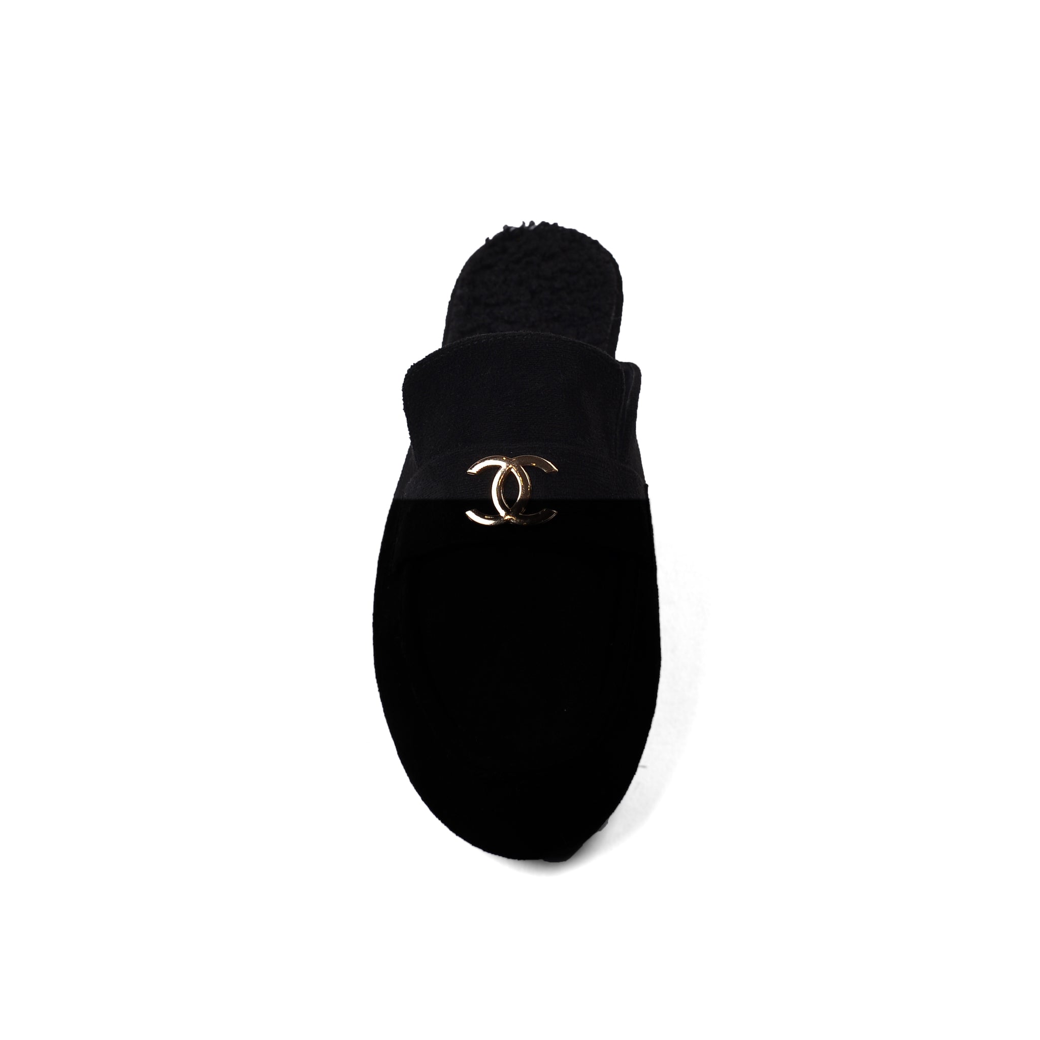 CHANEL Mare Open Back Loafer Suede Luxury Woman TN-163 Black