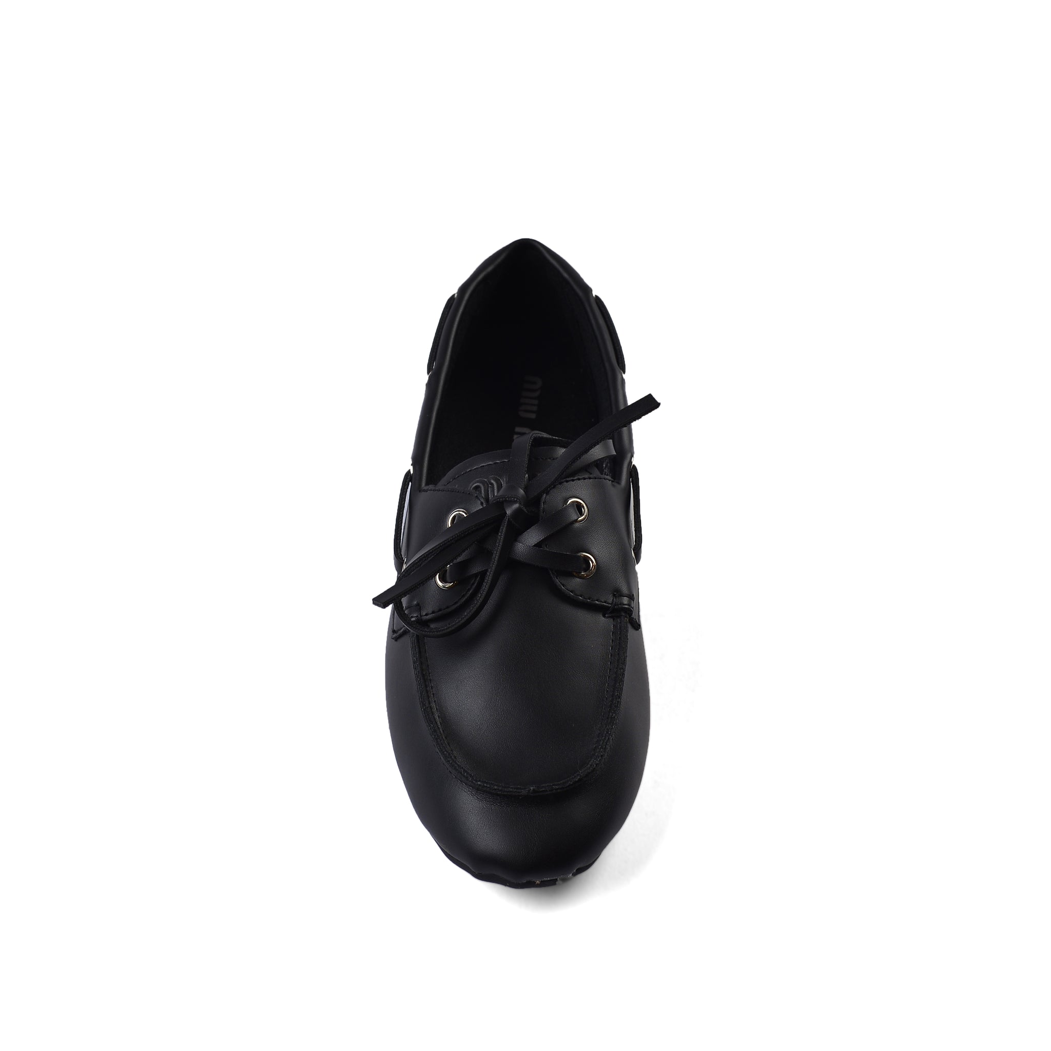 Miu Miu Classic Slip-On Moccasin Loafer Memory Foam Shoes Woman VI-173 Black