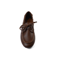 Miu Miu Classic Slip-On Moccasin Loafer Memory Foam Shoes Woman vi-173 Brown