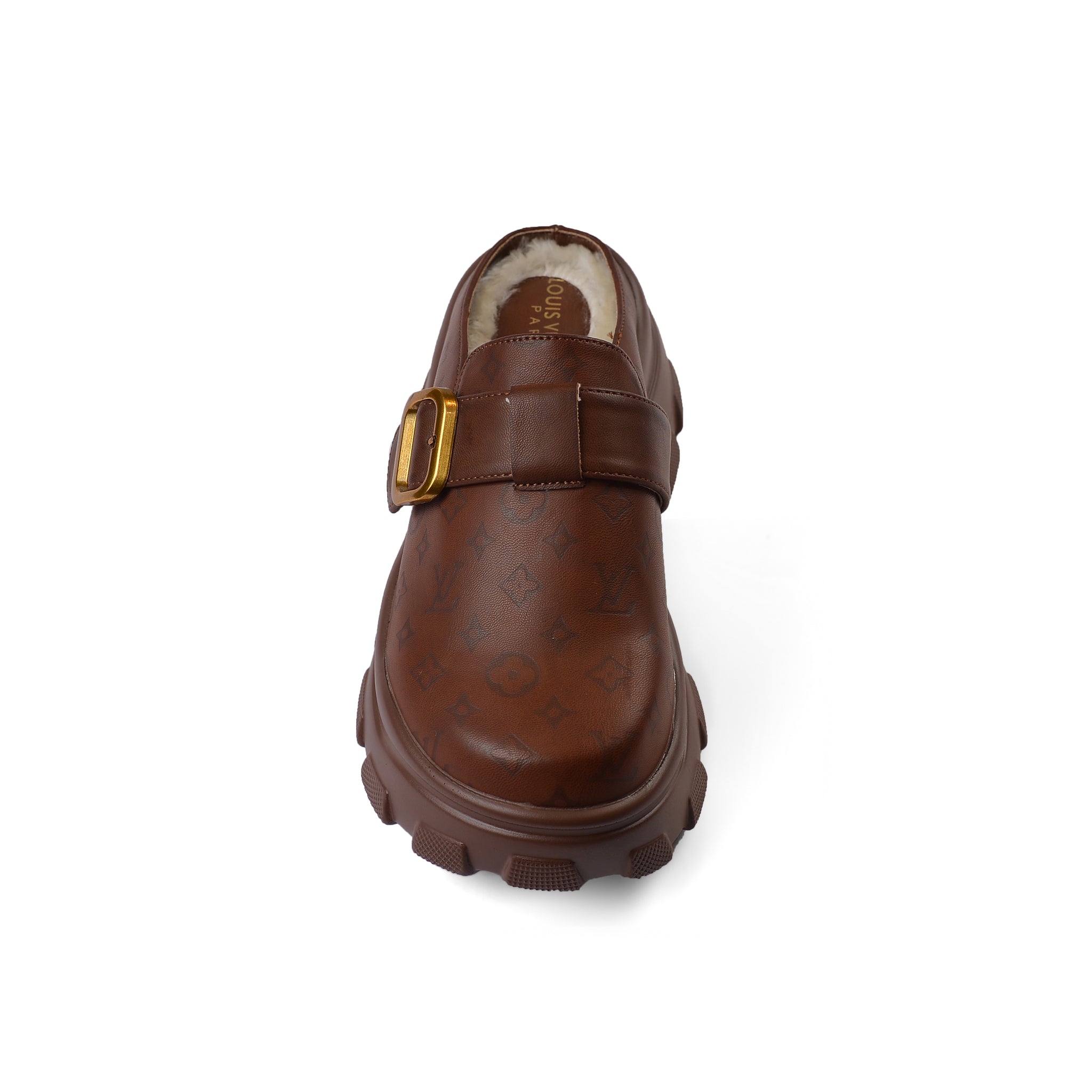 Louis Vuitton Slipper Double Open Back Loafer Luxury Woman VI-170 Brown