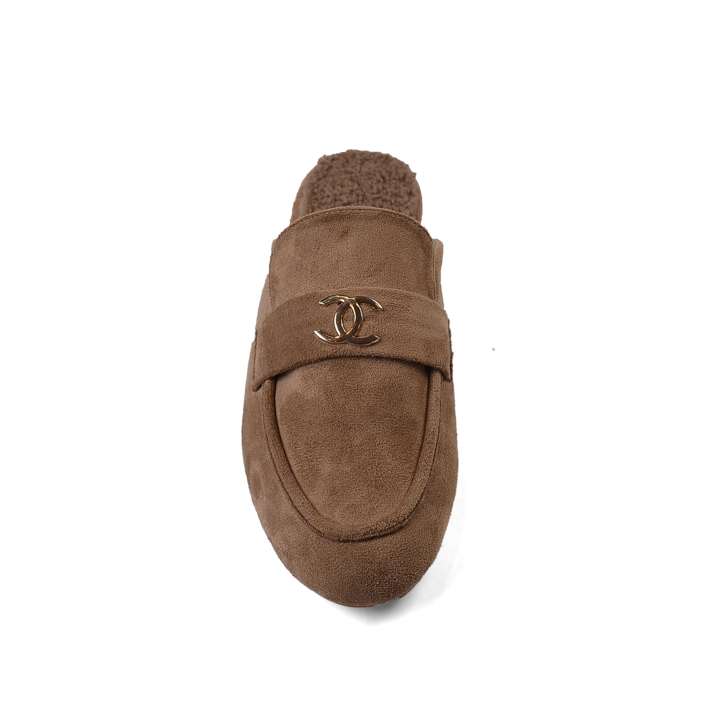 CHANEL Mare Open Back Loafer Suede Luxury Woman TN-163 Khaki