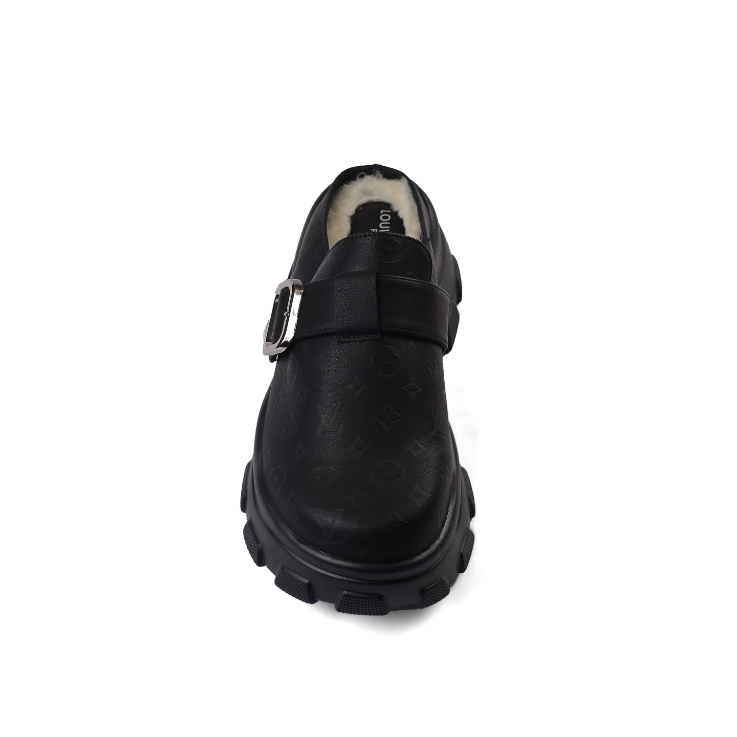 Louis Vuitton Slipper Double Open Back Loafer Luxury Woman VI-170 Black