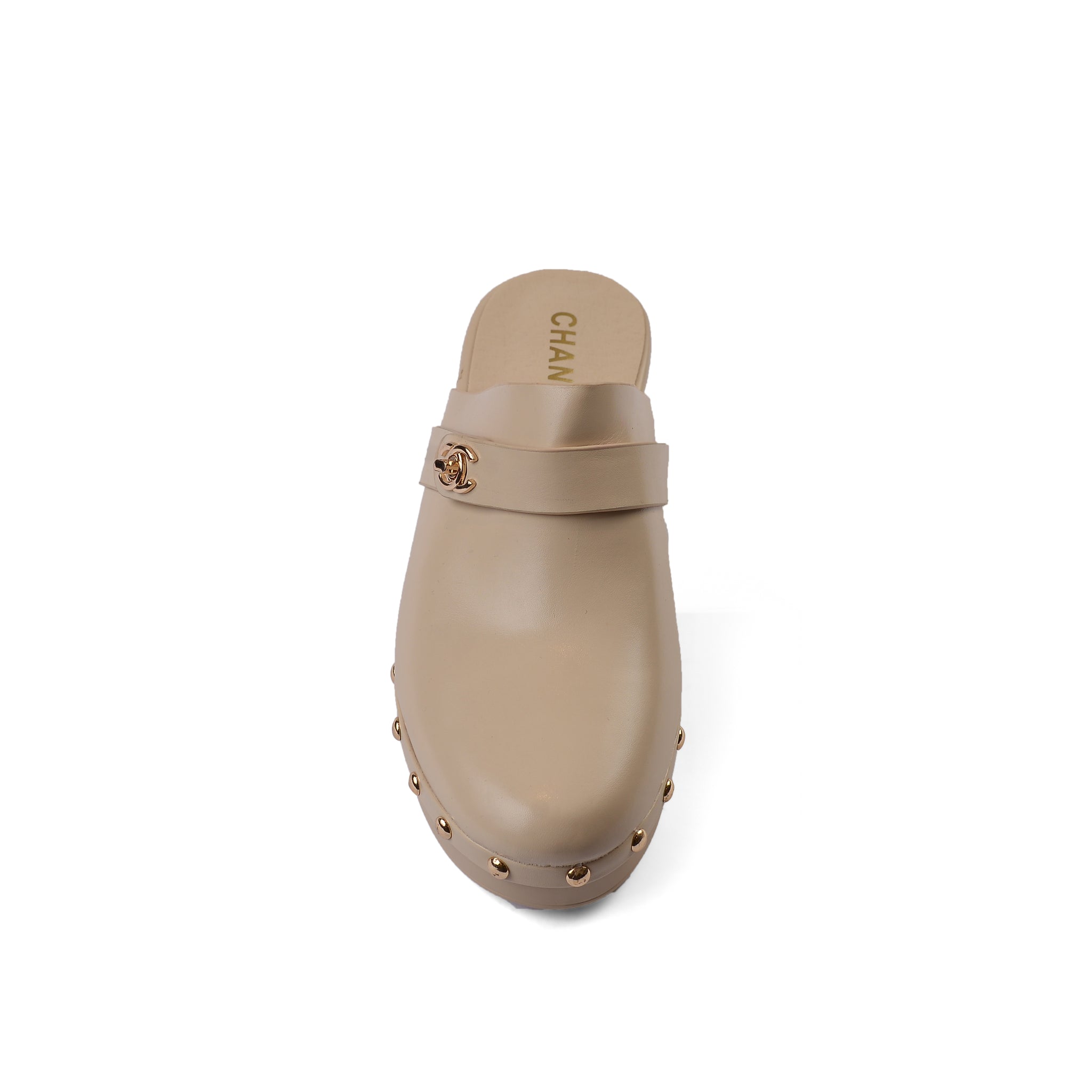 CHANEL Mare Open Back Loafer With heels Luxury Woman VI-180 Beige