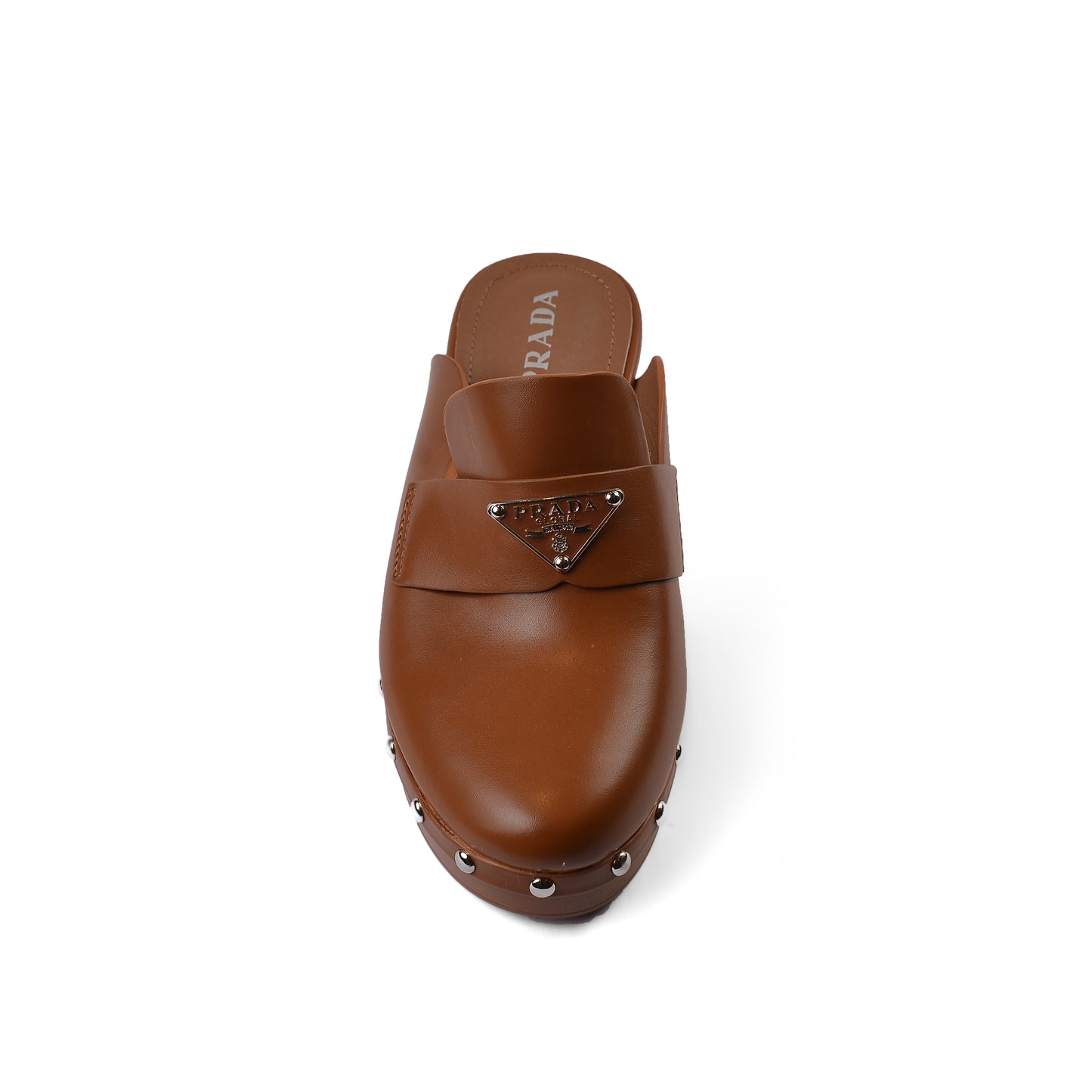 PRADA Mare Open Back Loafer With heels Luxury Woman VI-181 Brown