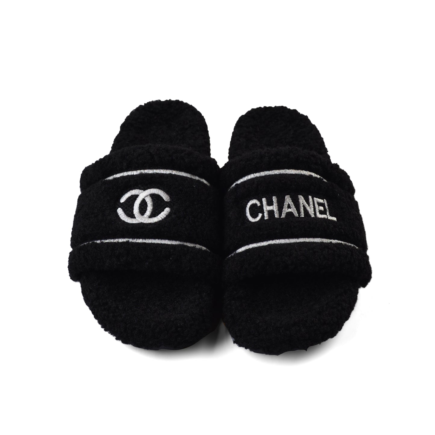 Chanel Flat Open Back Loafer Slipper Luxury Woman LQ20-16 Black