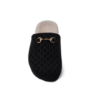 Gucci Flat Open Back Loafer Slipper Luxury Woman VK-111 Black