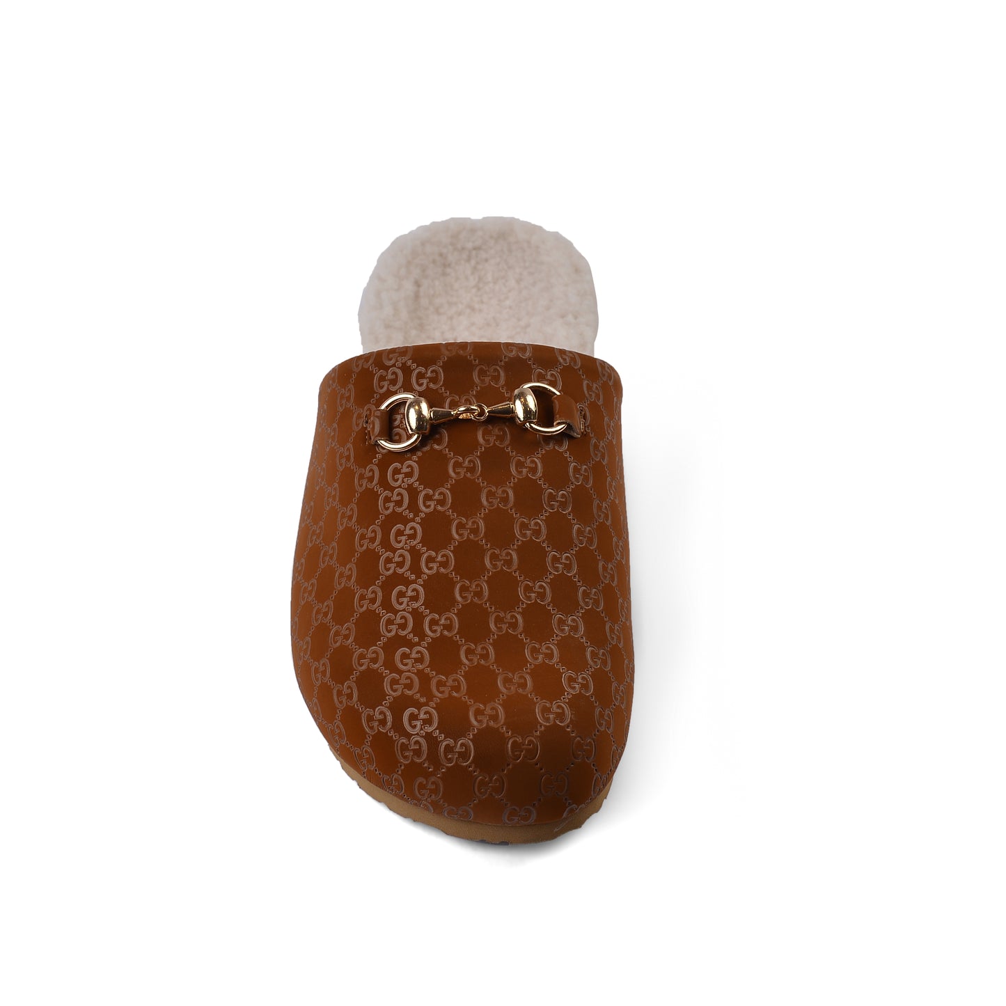 Gucci Flat Open Back Loafer Slipper Luxury Woman VK-111 Camel