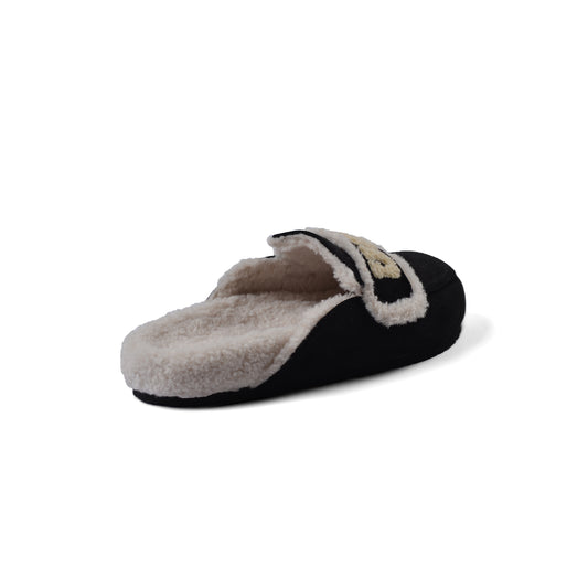 UGG Flat Open Back Loafer Slipper Luxury Woman VK-113 Black
