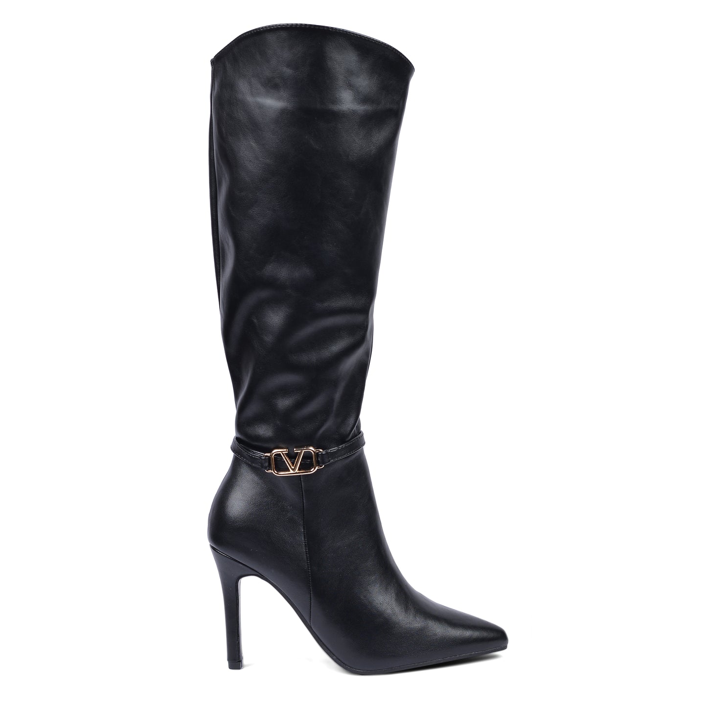 Valentino High Quality Design Tan Classic Boots with Detail TN-142 Black