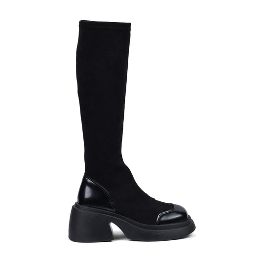 Buy Twenty Eight Shoes High Quality Boots Platform Suede Stitched Skinny 8120 Black