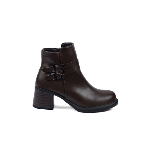 Diesel Half Boots High Quality with Buckle Detail Woman MA-916 Coffee