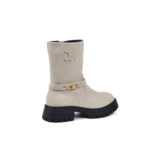CELINE Half Boots High Quality Woman TN-143 Off-White