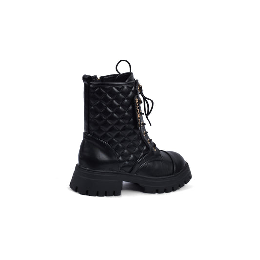Chanel Half Boots High Quality Zipper and drawstring Woman TN-146 Black