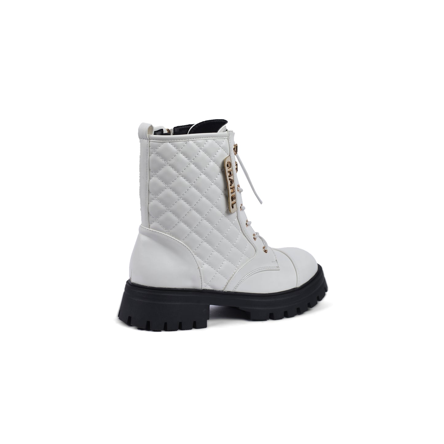 Chanel Half Boots High Quality Zipper and drawstring Woman TN-146 White