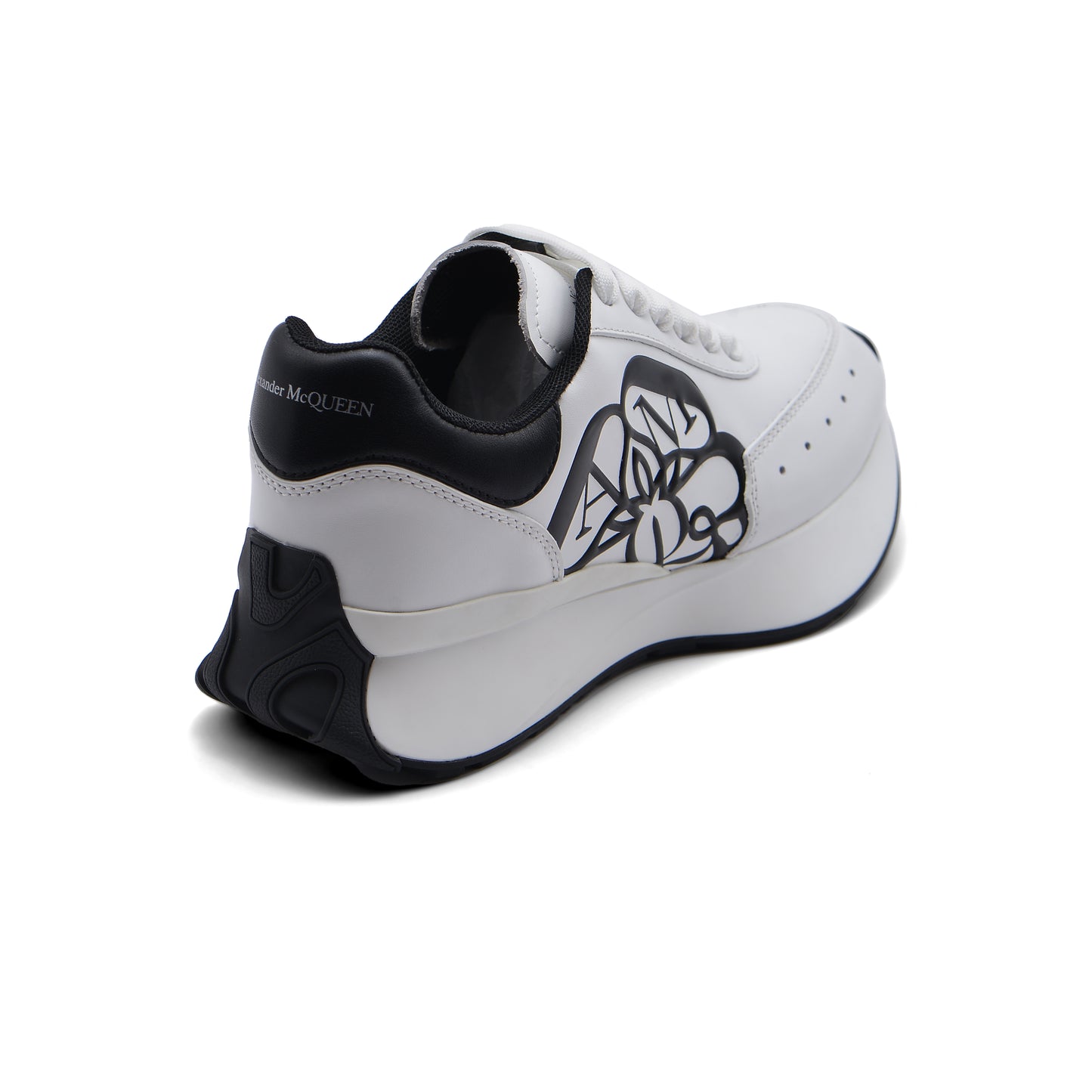 حذاء رياضي ألكسندر ماكوين عالي الجودة للنساء 4529 أبيض وأسود