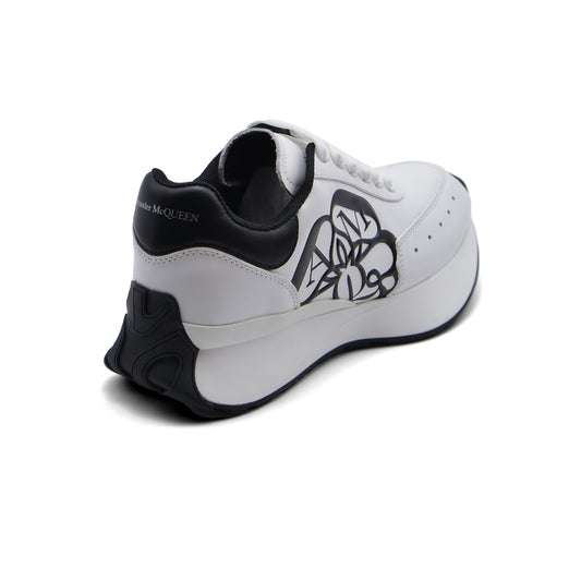 حذاء رياضي ألكسندر ماكوين عالي الجودة للنساء 4529 أبيض وأسود