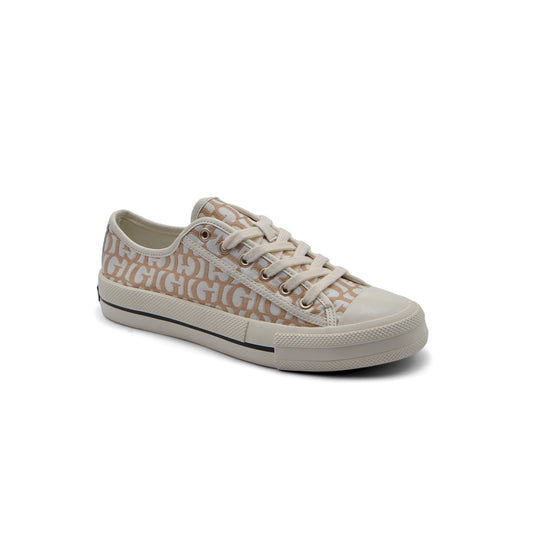 Guess Carey Logo Original - Script Sneakers Woman 507 Beige