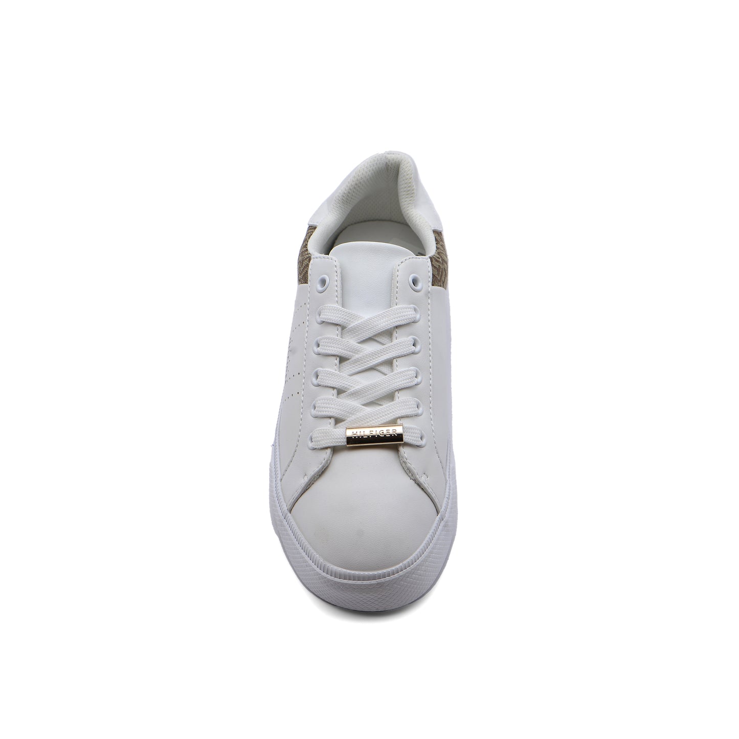 حذاء رياضي نسائي أصلي LORIO 107 من Tommy Hilfiger باللونين الأبيض والبني