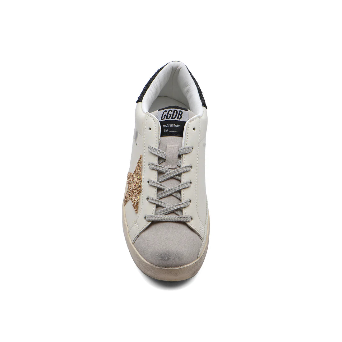 Golden Goose with glitter star Sneakers Woman JEN-686 White&Gold