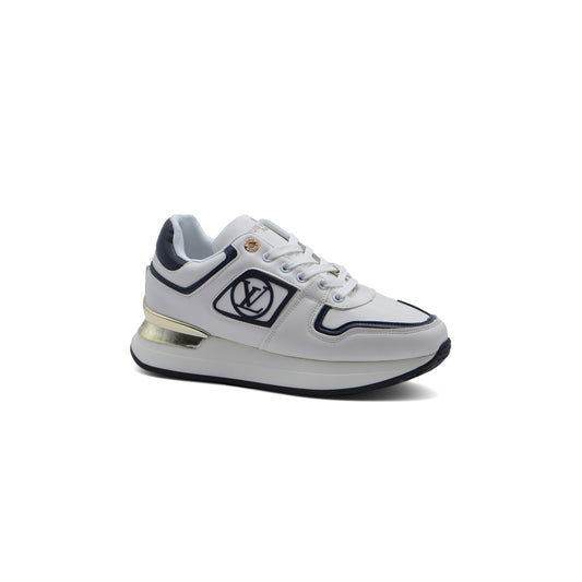 LOUIS VUITTON Run Away Low Top Casual Shoes Woman JEN-675 White&Navy