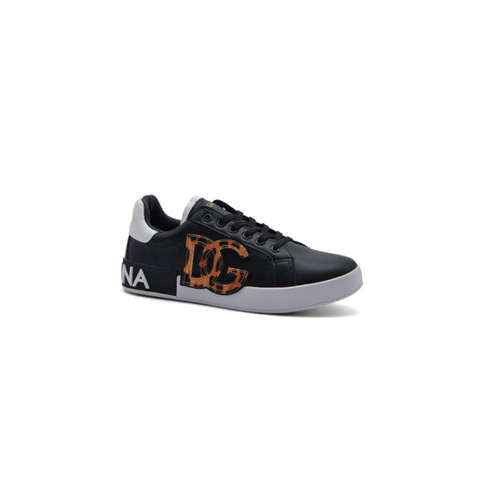 Dolce&Gabbana Portofino Logo Sneakers Saks Fifth Avenue JEN-682 Black