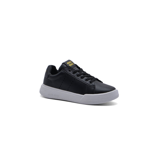 Miu Miu Bleached Leather Sneakers Woman JEN-667 Black