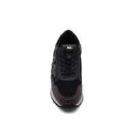 Michael Kors Beige Solid Athletic Shoes for Women JEN-661 Black&Coffee