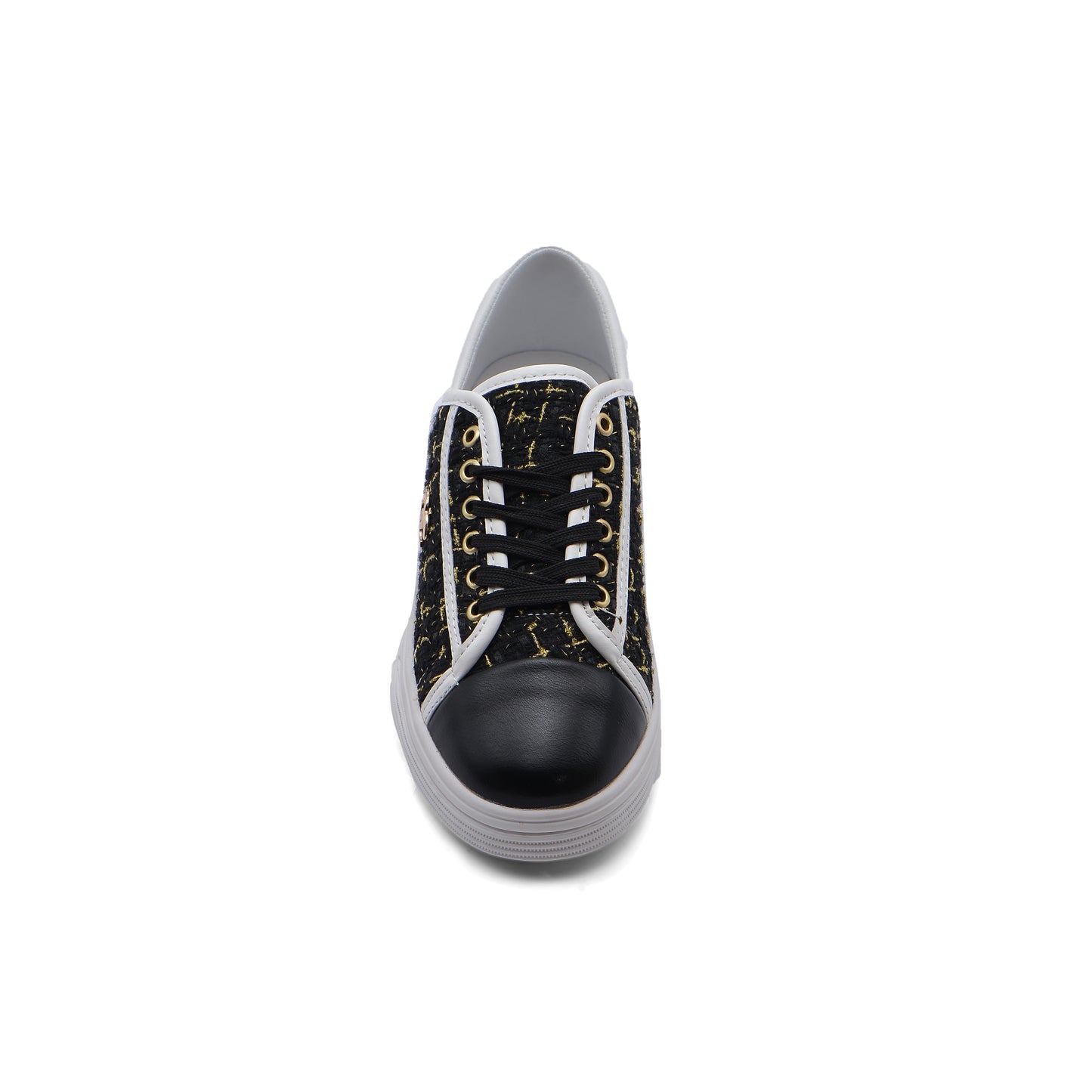 CHANEL Women's Leather Sneakers JEN-680 Black