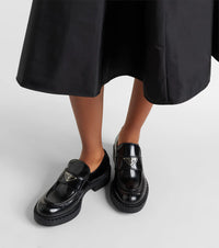 Prada Brushed Spazzolato Leather Loafers Woman 868 Black