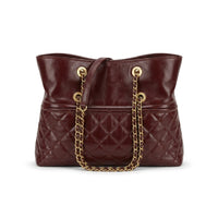 Chanel Quilted Leather Drawstring Shopping Tote Bag Mirror Woman Length 25 cm - Width 30 cm AS6111 Coffee