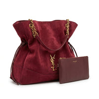 Saint Laurent Jamie shopping Leather Length 33 cm - Width 15 cm Shoulder Bag Mirror For Women 809824 Burgundy
