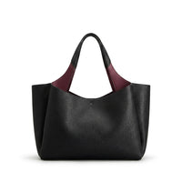 Tod's Leather micro Shoulder Bucket Hedgren Bag Solid Color PU Leather Bucket Bag with Top Hand Length 29 cm - Width 40 cm Mirror Woman 8833 Black