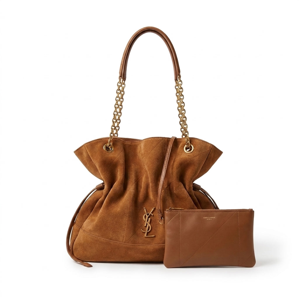 Saint Laurent Jamie shopping Leather Length 33 cm - Width 15 cm Shoulder Bag Mirror For Women 809824 Havan
