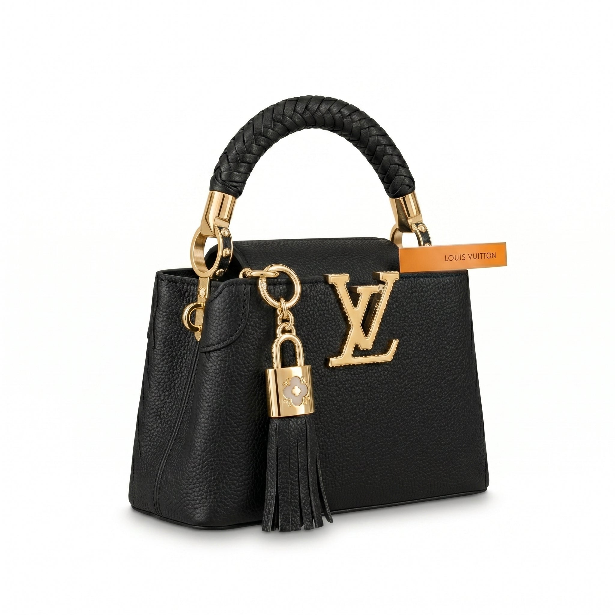 Louis Vuitton "Capucines Mini" Bag: 18 cm (Length) x 27 cm (Width) Women's Model M20846 Black