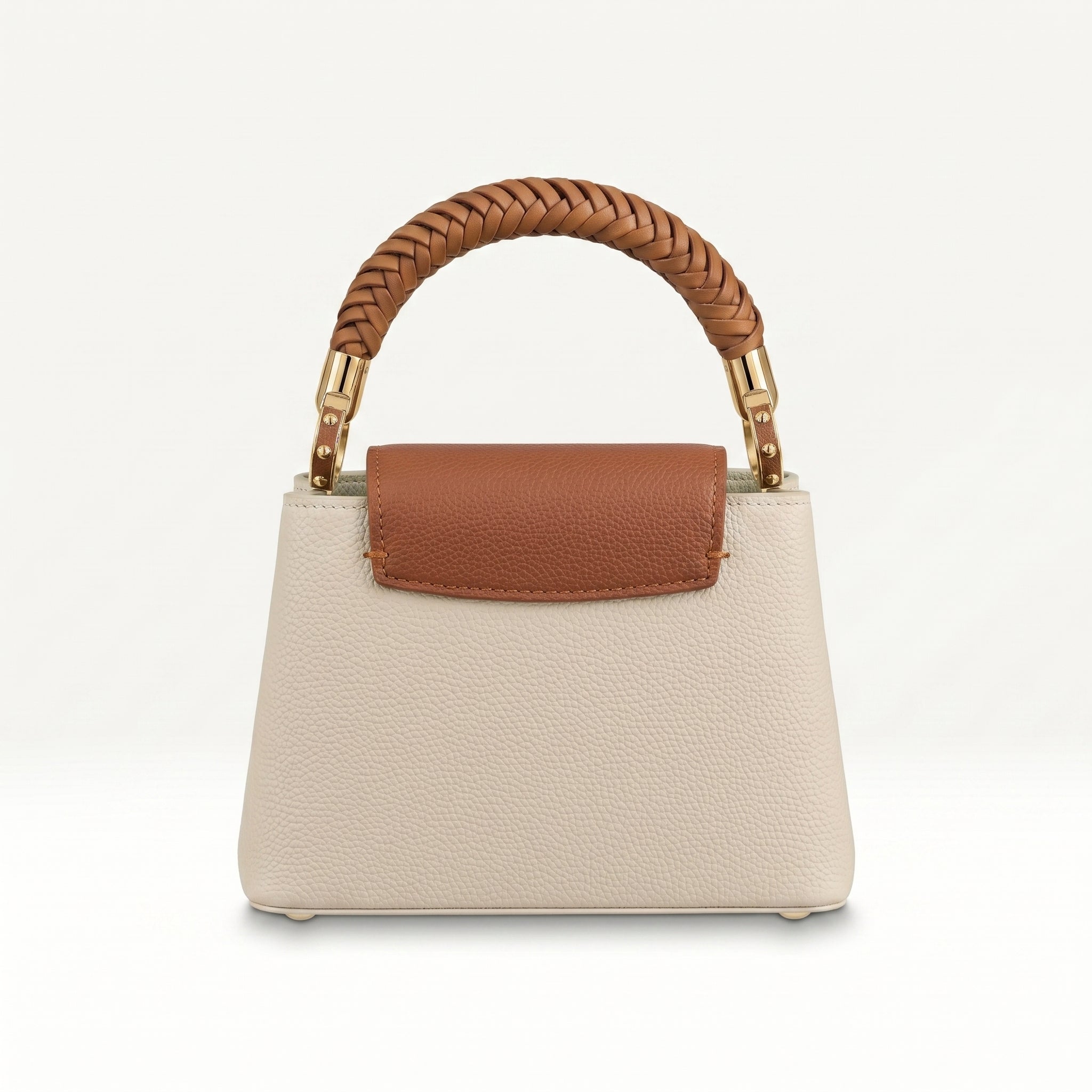 Louis Vuitton "Capucines Mini" Bag: 18 cm (Length) x 27 cm (Width) Women's Model M20846 Crema