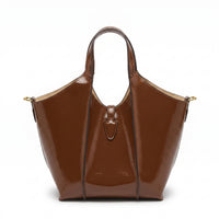 Tod's Timeless Small Shopping Bag in glossy leather – Dimensions: 20 cm (length) x 20 cm (width) Woman 8819 Brown