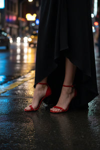 Saint Laurent YSL Opyum Sandals Heels Woman 1898 Red